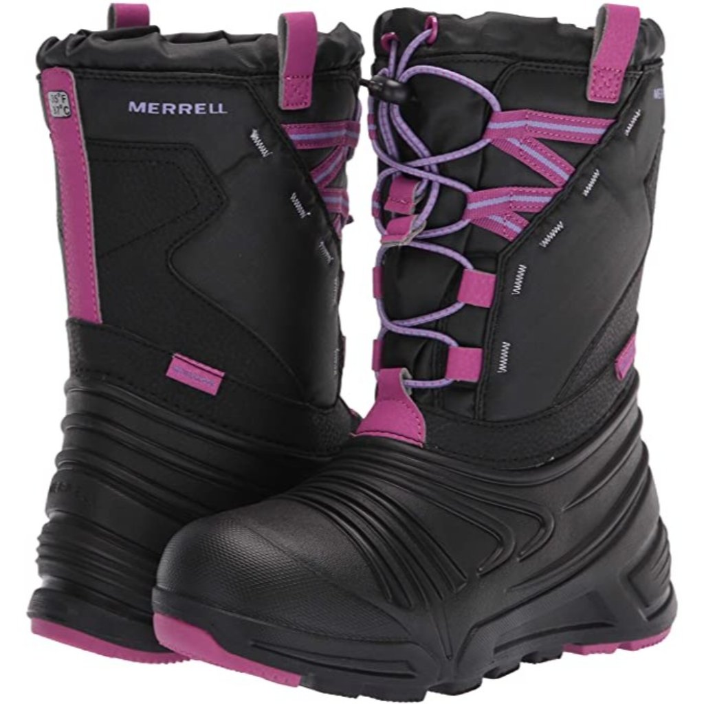 Merrell Snow Quest Lite 2.0 Waterproof Boot Black Pink Mk163122 Size 7